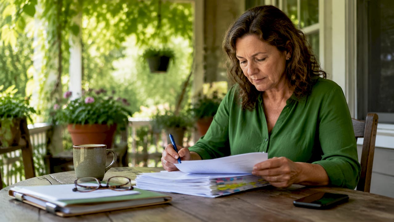 Parent reviewing childcare licensing documents
